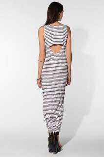 UrbanOutfitters  Velour Rona Striped Open Back Maxi Dress