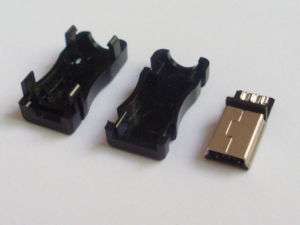 1pc Mini USB Plug Male Socket Connector 5 Pin Plastic  