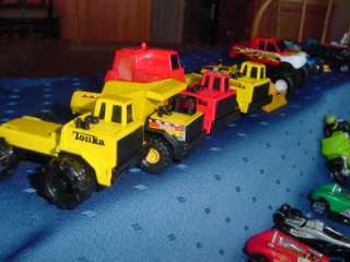 Huge Lot of 35 toys CARS TRUCKS die cast Hot Wheels TONKA Matchbox see 