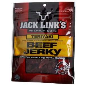 Jack Links Teriyaki Jerky 3.25 oz. (Pack of 8):  Grocery 