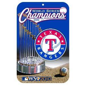 MLB Texas Rangers 2010 World Series Champion 11 by 17 inch Locker Room 