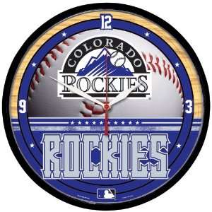  MLB Colorado Rockies Clock Logo