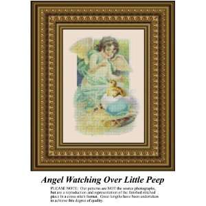   Watching Over Little Peep Cross Stitch Pattern PDF Download Available
