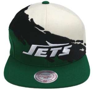  New York Jets Mitchell & Ness Paint Brush Snapback Cap Hat 