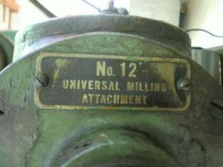 Brown & Sharpe 3A Universal Milling Machine No. 12  