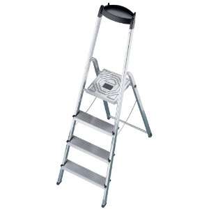   8394 281 4 Step Aluminum Folding Ladder, Silver: Home & Kitchen