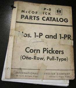 IH No. 1 P 1 PR Corn Picker Part Manual International  