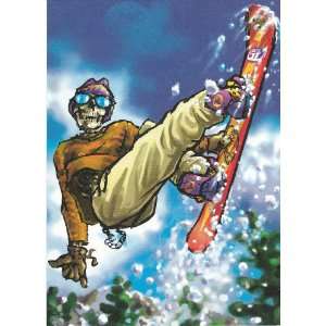 Grateful Dead ~ Rare Grateful Dead Greeting Card ~ #33, Snowboarding 