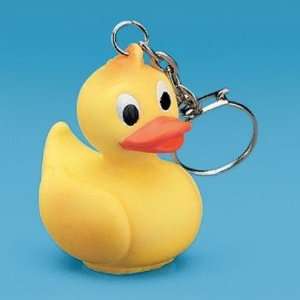  Small Rubber Ducky Key Chains (1 dz) Toys & Games
