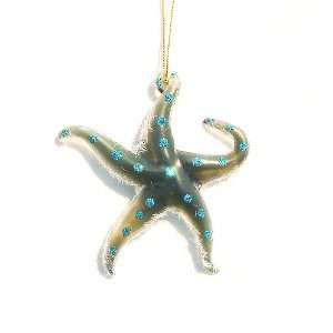  Crystal Starfish Christmas Ornament   Teal #W20022