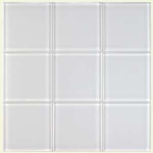  Sierra Ice White 4 x 4 Inch Glass Wall Tile (90 Pcs/10 Sq 