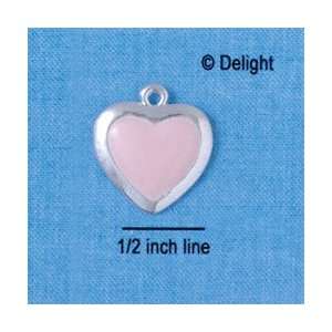   Heart with Smooth Silver Border   Silver Plated Charm: Home & Kitchen