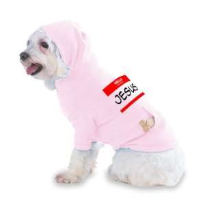 HELLO my name is JESUS Hooded (Hoody) T Shirt with pocket for your Dog 