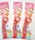 LOT 3 Hello Kitty kids TOOTHBRUSHES with CAp great gift for kids NEW