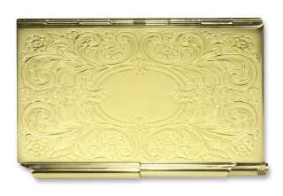 Notepad Business Card Holder Case Pen Gold Colored  