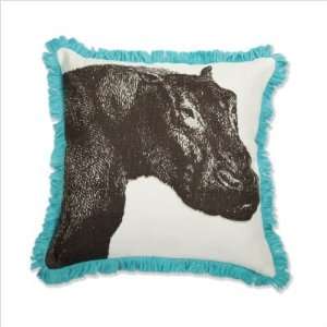  Hippo Pillow in Aqua Stuffed: No: Home & Kitchen