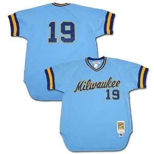  Robin Yount Unsigned Blue Brewers Jersey Size 2X: Sports 