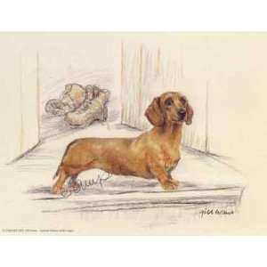  Dachshund Smooth Haired Limited Edition Print and Signed 