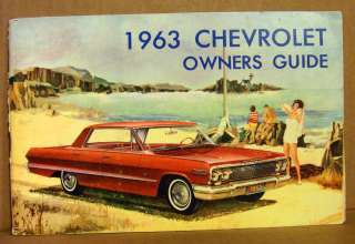 VINTAGE 1963 CHEVROLET OWNERS GUIDE BOOKLET ***NICE***  