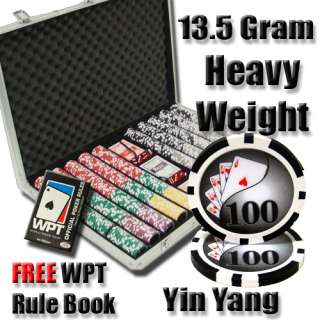 1000 Yin Yang Poker Chip 13.5 table grams WPT chip Set  