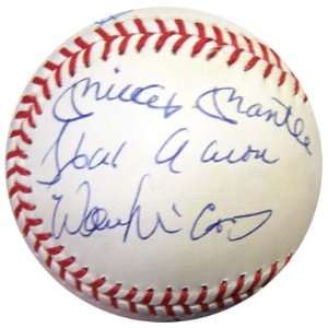 500 Home Run Club Autographed Baseball (10 Autos) Mantle, Aaron, Mays 