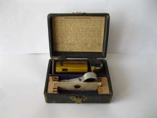 1870 antique GERMAN Brass Pocket Microscope Instrument  