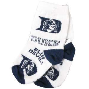    Duke Blue Devils White Infant Bootie Socks