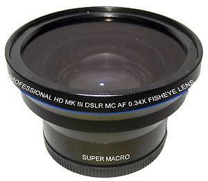 Pro HD 0.34x Outstanding Fisheye Lens for Canon Rebel T3 T3i  