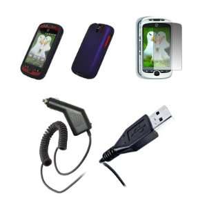 Mobile myTouch 3G Slide   Purple Rubberized Snap On Cover Hard Case 