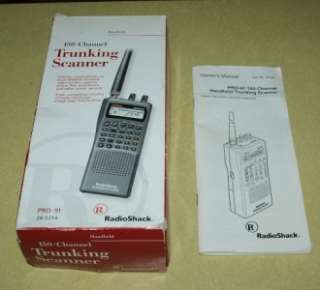 Radio shack Pro 91150 Channel Trunking Portable Handheld Scanner 
