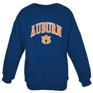 Auburn Tigers NCAA Team Name & Logo Fleece Crew Sweatshirt