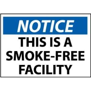  OSHA Smoke Free Facility 10h x 14w (rigid plastic 
