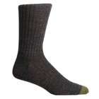 Gold Toe Mens Windsor Wool Dress Sock 3 Pack, Charcoal, Shoe Size 10 