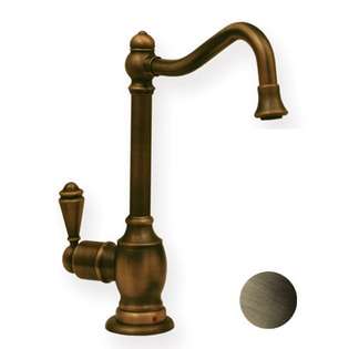   water dispenser with traditional spout and self closing hot water hand