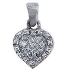 Sea of Diamonds Sterling Silver Diamond Heart Pendant W/ Chain