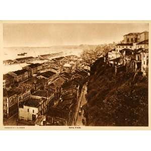 1917 Photogravure Sao Salvador Bahia de Todos os Santos Brazil City 