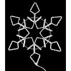   White LED Lighted Rope Light Snowflake Commercial Christmas Decoration