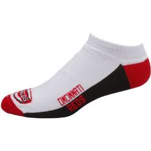   MLB Cincinnati Reds White Color Block Ankle Socks