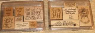   Stampin Up Stamp Set ANGEL Backgrounds FLOWERS Phrases MOVING  