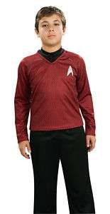 Deluxe Star Trek Red Child Costume Scotty Size M 8 10  
