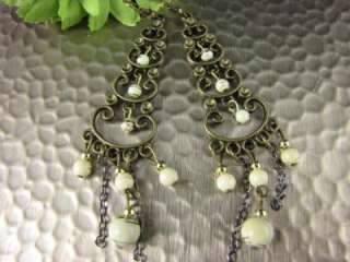 Ethnic Fashion Bead Metal Dangle Earrings ME443  
