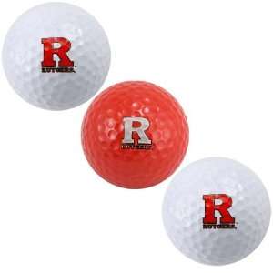  Rutgers Scarlet Knights Three Pack of Golf Balls Sports 