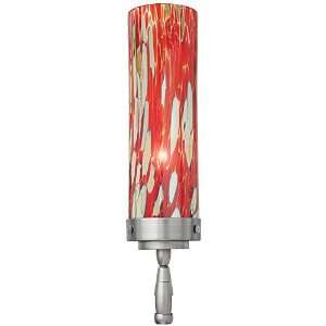   Red Contemporary / Modern Single Light Cylinder Shaped Chandelier Head