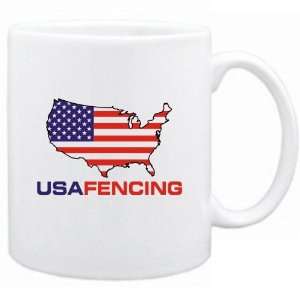  New  Usa Fencing / Map  Mug Sports
