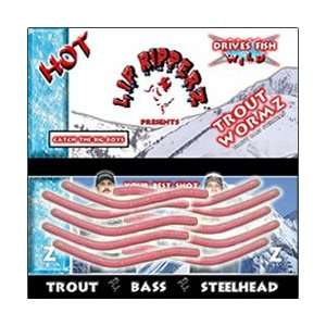  Lip RipperZ Strawberry Cream Trout Worms 12 Count 2.5 