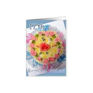  17th Birthday   Floral Cake Card Toys & Games