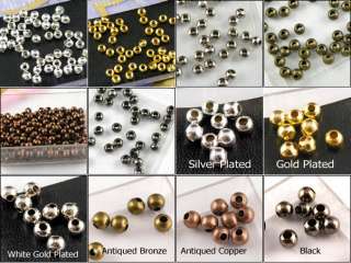   ,5mm,6mm,Silver,Gold,WGP,Bronze,Black,Metal Spacer Beads T005  
