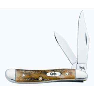 Case Peanut Pocket Knife Genuine Stag Handles Clip&Pen Blades Surgical 