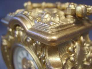 Antiique Gilded Ansonia Carriage Clock ,  
