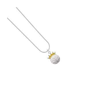 Volleyball   Crown Snake Chain Charm Necklace [Jewelry 